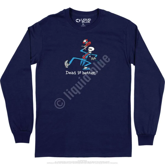 Liquid Blue Long Sleeve Men Yankee Dead Is Better Long Sleeve TShirt