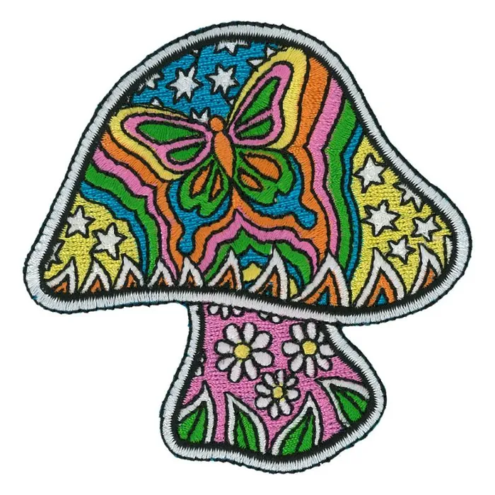 Liquid Blue Patches Accessories Butterfly Mushroom Patch