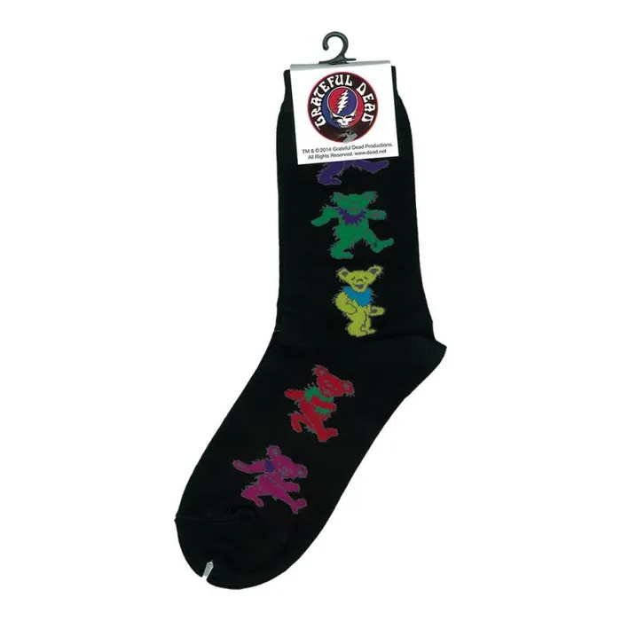 Liquid Blue Socks Accessories GD Dancing Bear Ladies Black Socks