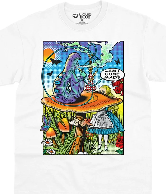 Liquid Blue TShirt Men Alice Pop Art TShirt