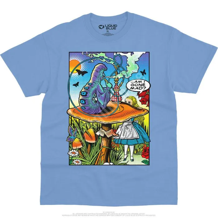 Liquid Blue TShirt Men Alice Pop Art TShirt