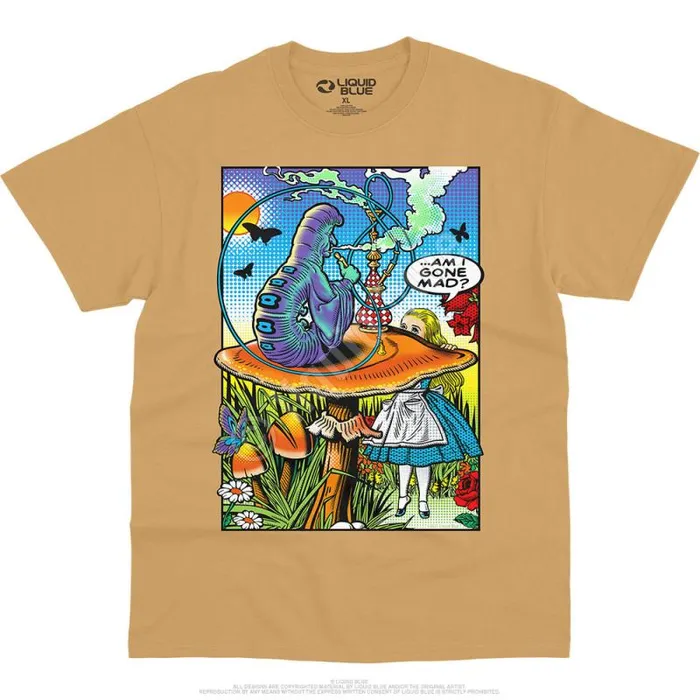 Liquid Blue TShirt Men Alice Pop Art TShirt