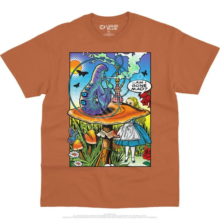 Liquid Blue TShirt Men Alice Pop Art TShirt