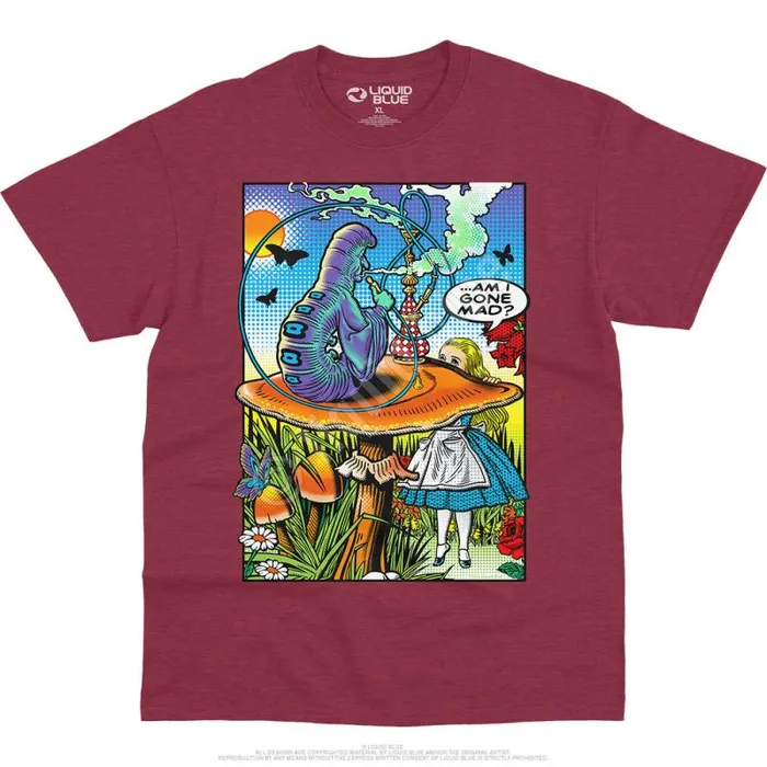 Liquid Blue TShirt Men Alice Pop Art TShirt