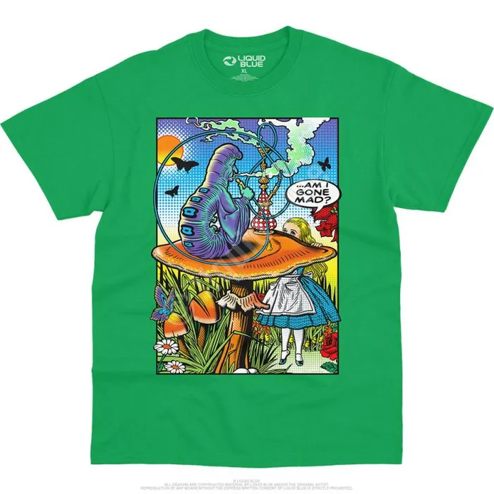 Liquid Blue TShirt Men Alice Pop Art TShirt