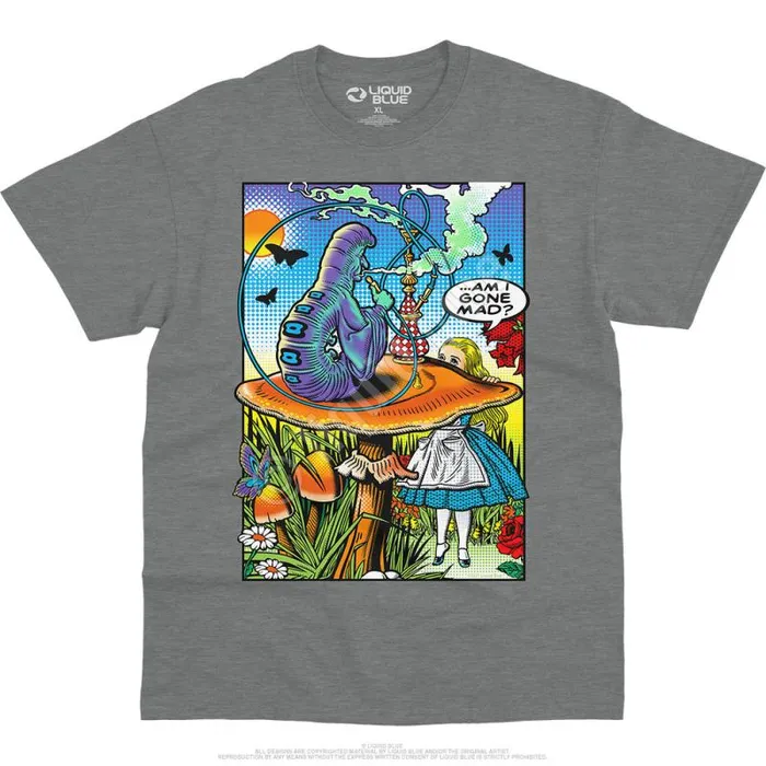 Liquid Blue TShirt Men Alice Pop Art TShirt