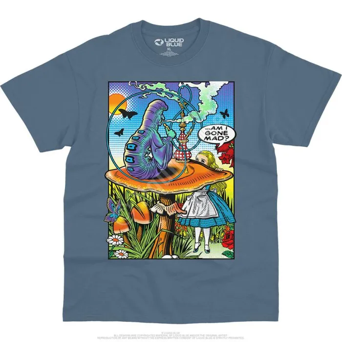 Liquid Blue TShirt Men Alice Pop Art TShirt
