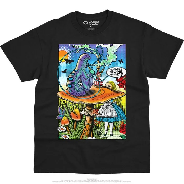 Liquid Blue TShirt Men Alice Pop Art TShirt