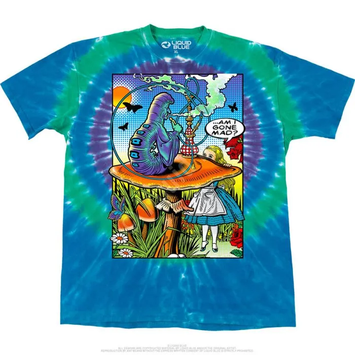 Liquid Blue TShirt Men Alice Pop Art TShirt