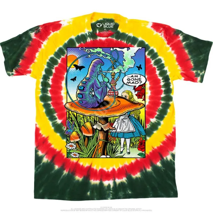 Liquid Blue TShirt Men Alice Pop Art TShirt