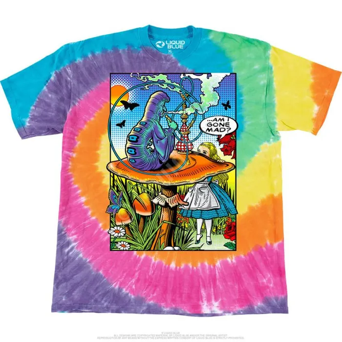 Liquid Blue TShirt Men Alice Pop Art TShirt