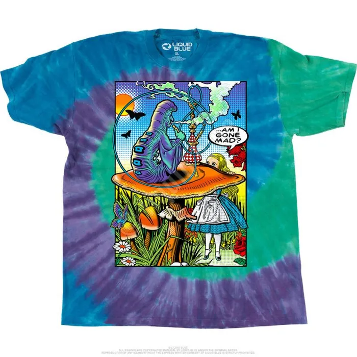 Liquid Blue TShirt Men Alice Pop Art TShirt