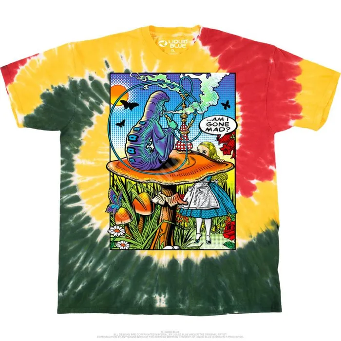 Liquid Blue TShirt Men Alice Pop Art TShirt