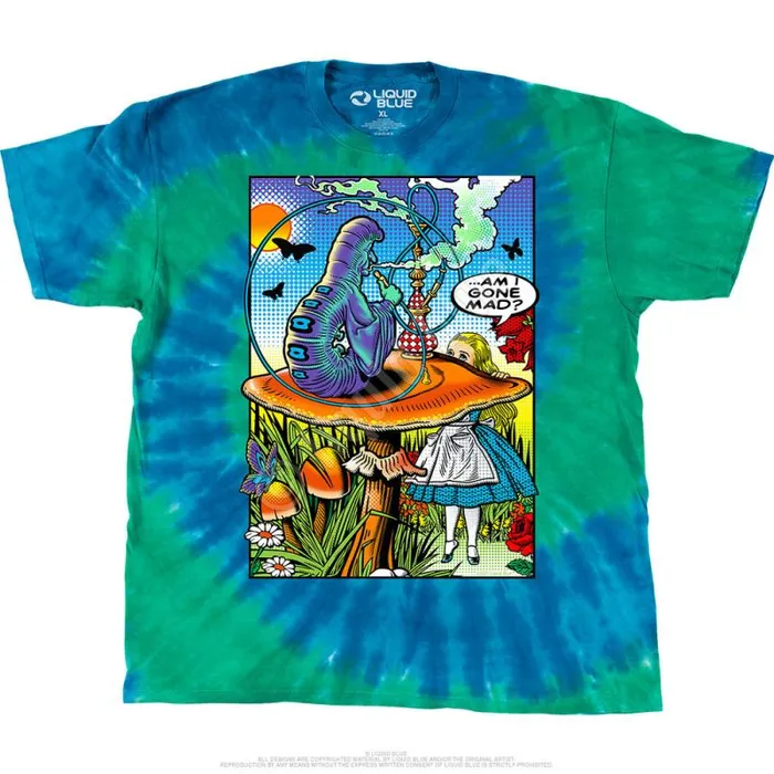 Liquid Blue TShirt Men Alice Pop Art TShirt