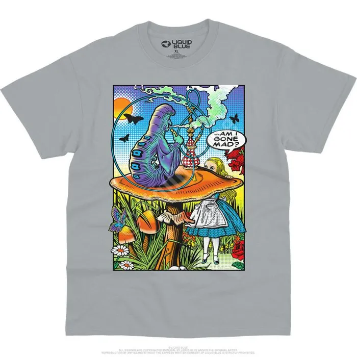 Liquid Blue TShirt Men Alice Pop Art TShirt
