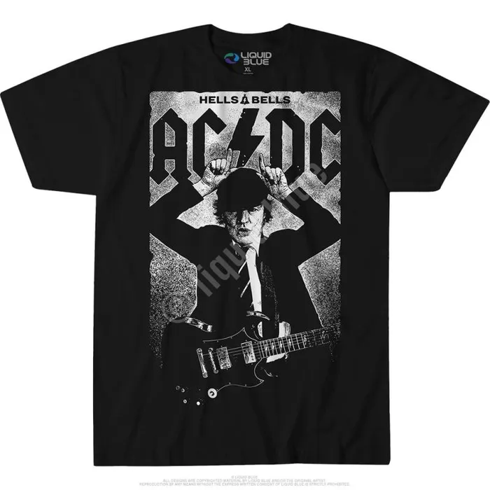 Liquid Blue TShirt Men Angus Poster Black TShirt