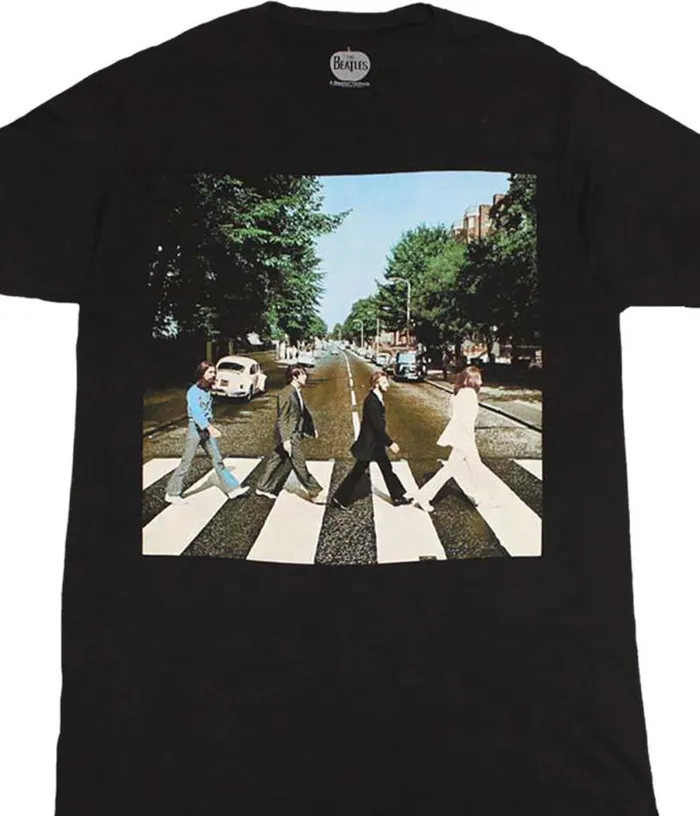 Liquid Blue TShirt Men Beatles Abbey Road Black TShirt