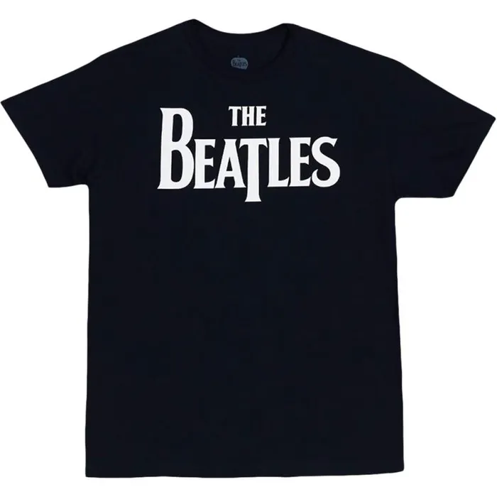 Liquid Blue TShirt Men Beatles Logo Black TShirt