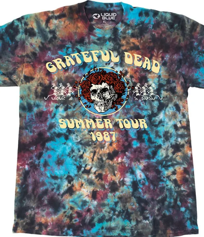 Liquid Blue TShirt Men Bertha Summer Tour 87 TShirt