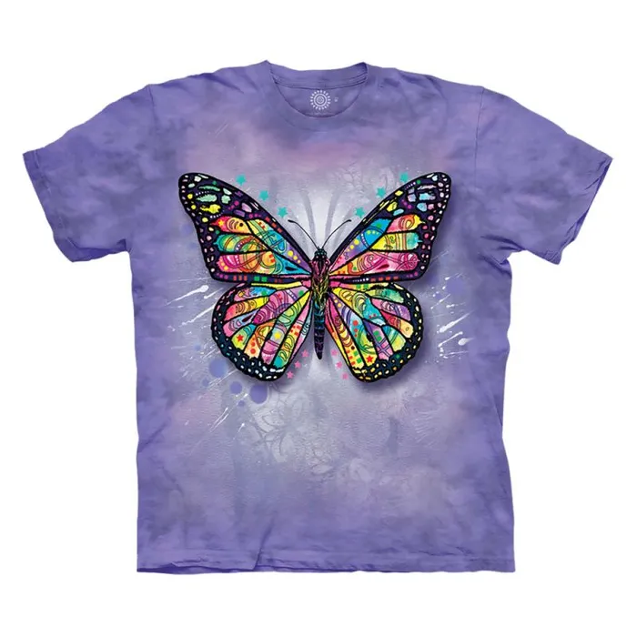 Liquid Blue TShirt Men Butterfly Classic Cotton TShirt