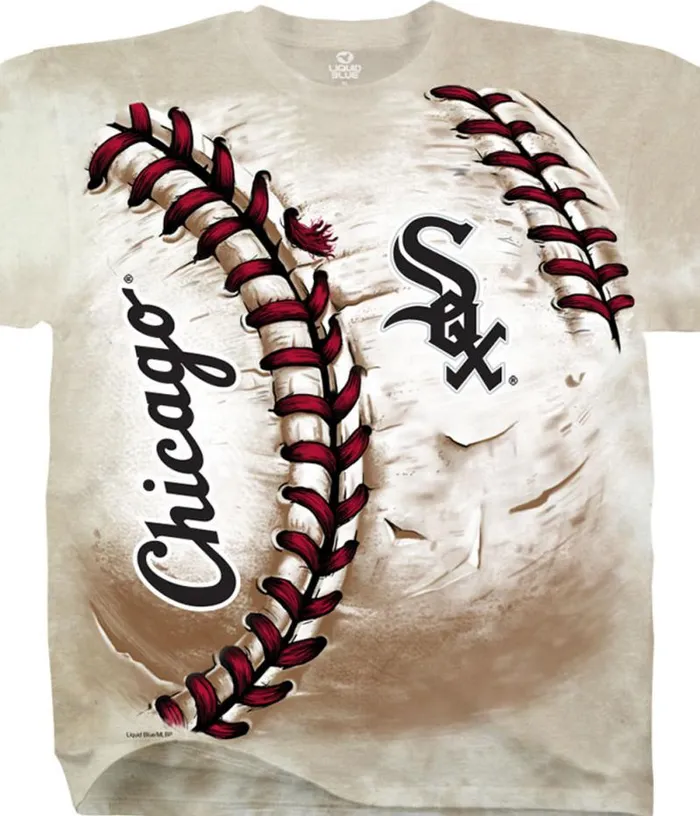 Liquid Blue TShirt Men Chicago White Sox Hardball TieDye TShirt