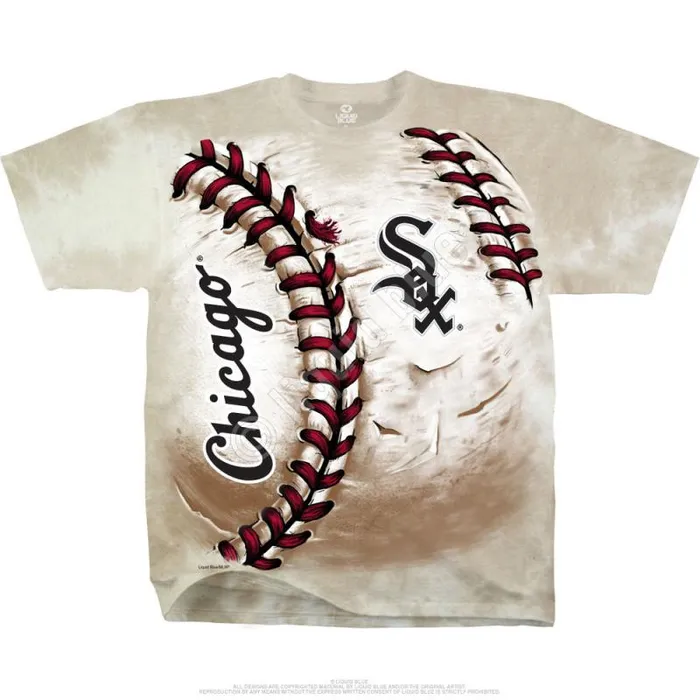 Liquid Blue TShirt Men Chicago White Sox Hardball TieDye TShirt