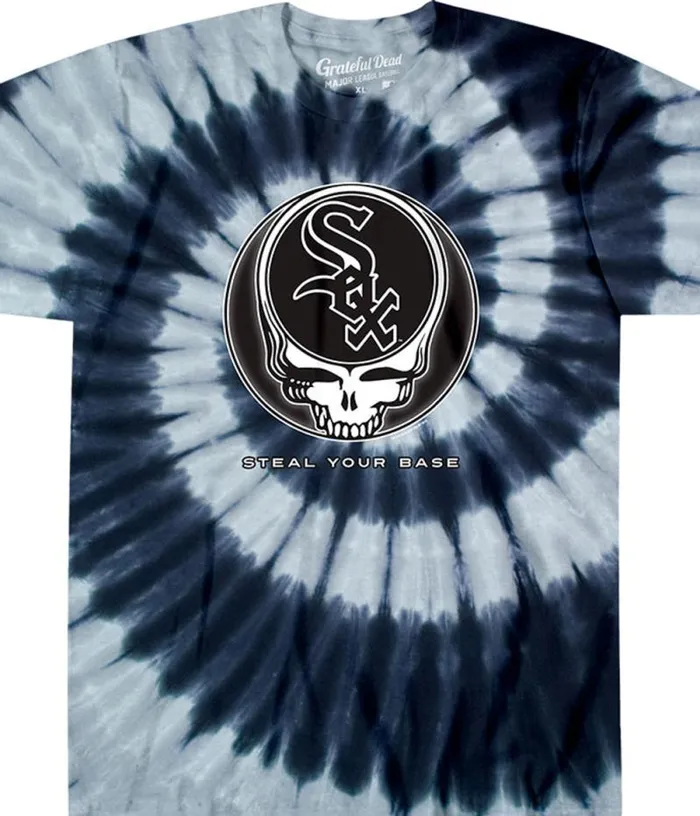 Liquid Blue TShirt Men Chicago White Sox Steal Your Base TieDye TShirt