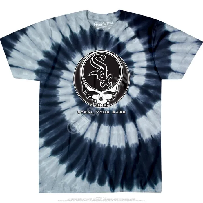 Liquid Blue TShirt Men Chicago White Sox Steal Your Base TieDye TShirt