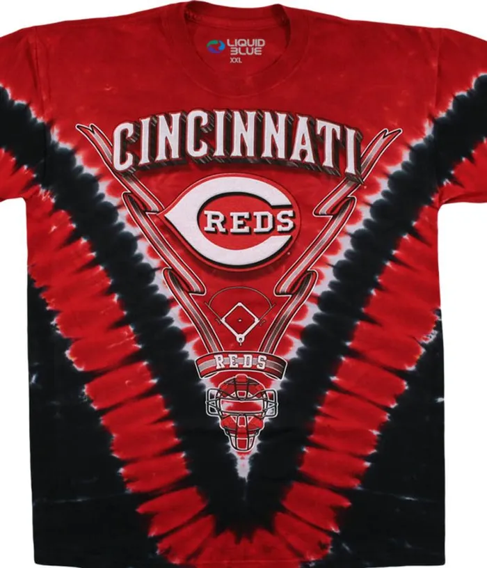 Liquid Blue TShirt Men Cincinnati Reds V TieDye TShirt
