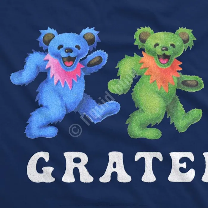 Liquid Blue TShirt Men Dancing Bears 30 Navy TShirt