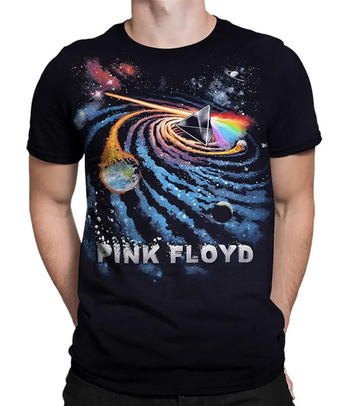 Liquid Blue TShirt Men Dark Side Galactic Black TShirt