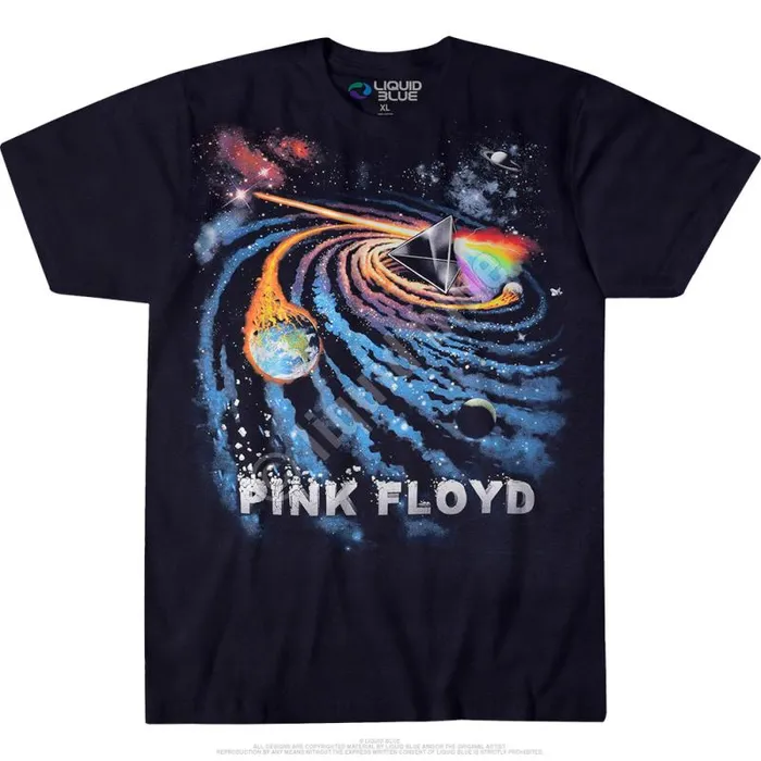 Liquid Blue TShirt Men Dark Side Galactic Black TShirt