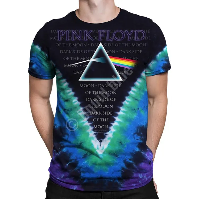 Liquid Blue TShirt Men Dark Side Vdye TieDye TShirt