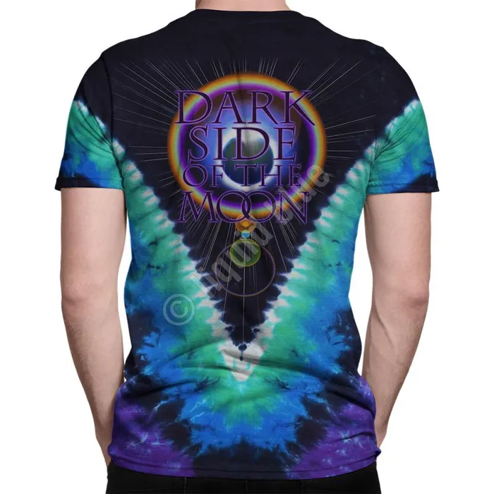 Liquid Blue TShirt Men Dark Side Vdye TieDye TShirt