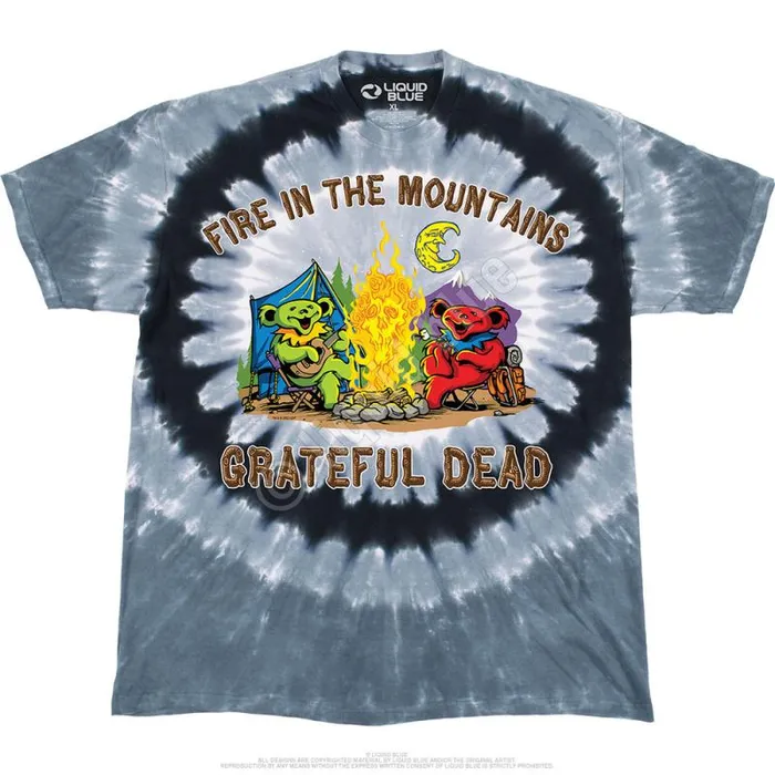 Liquid Blue TShirt Men Fire In The Mountain TShirt