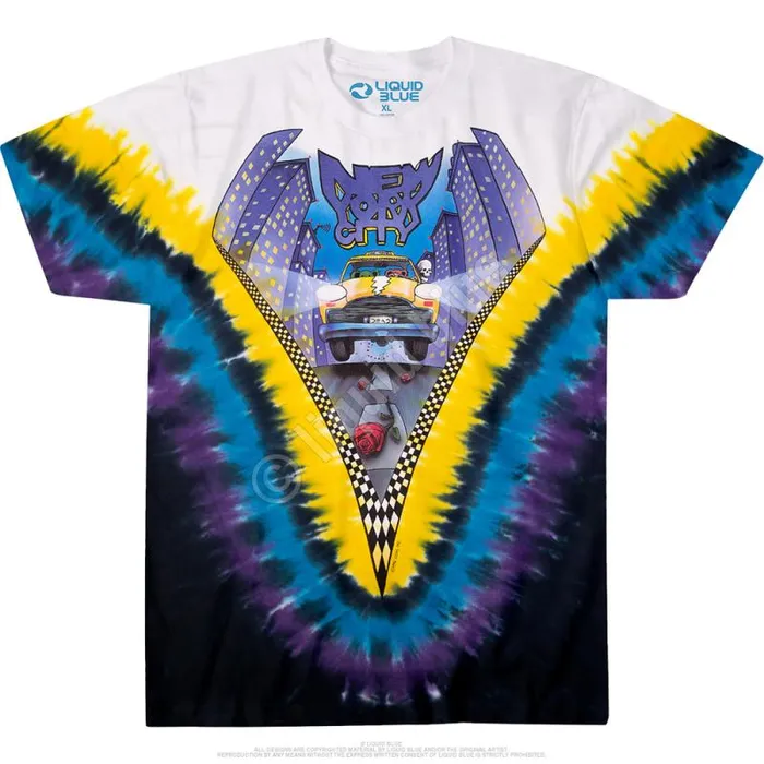 Liquid Blue TShirt Men GD Taxi TieDye TShirt
