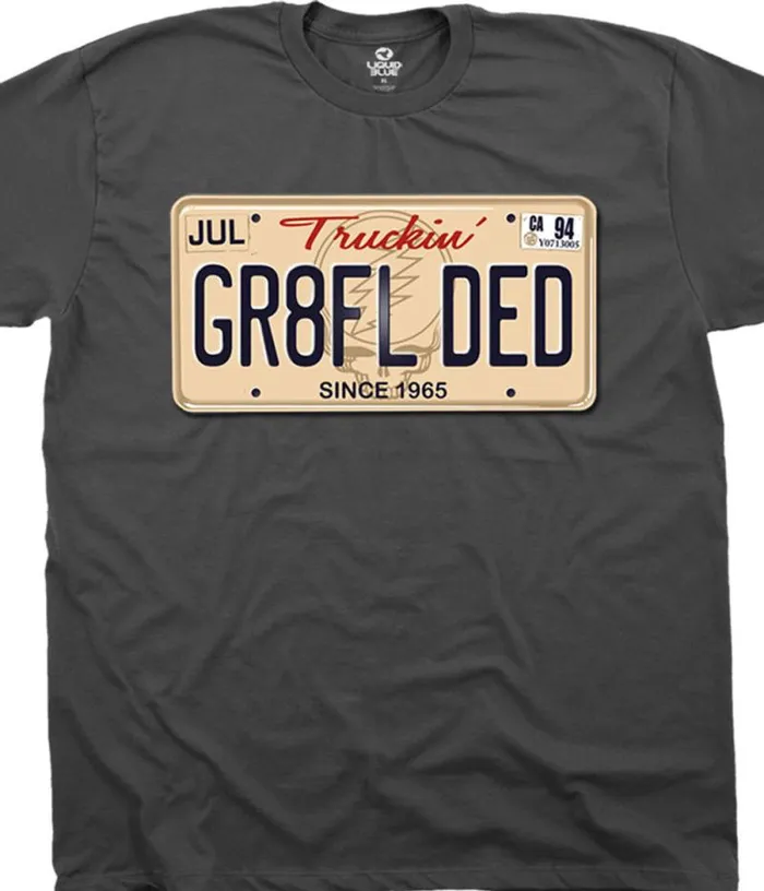 Liquid Blue TShirt Men Gr8fl Ded Grey TShirt