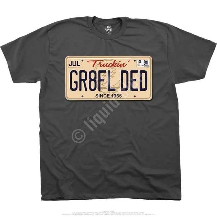 Liquid Blue TShirt Men Gr8fl Ded Grey TShirt