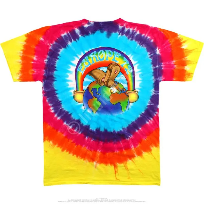 Liquid Blue TShirt Men Ice Cream Cone Kid TieDye TShirt
