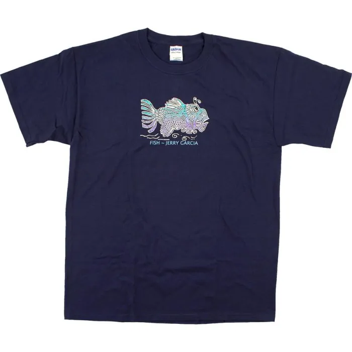 Liquid Blue TShirt Men Jerry Fish Navy TShirt