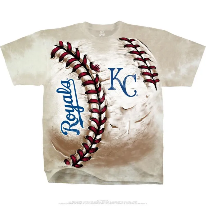 Liquid Blue TShirt Men Kansas City Royals Hardball TieDye TShirt
