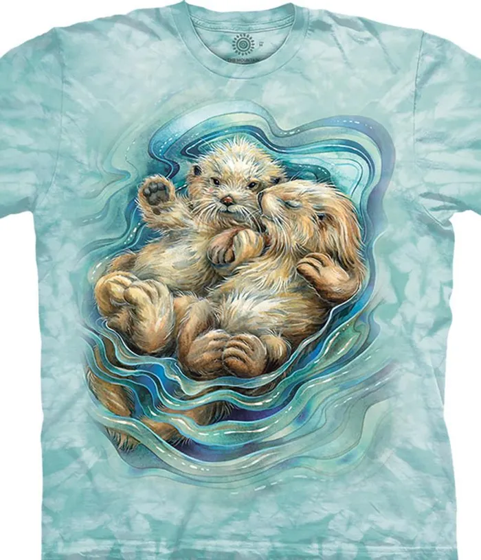 Liquid Blue TShirt Men Kittens Classic Cotton TShirt