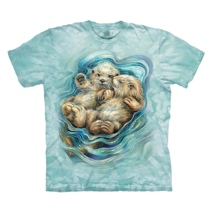 Liquid Blue TShirt Men Kittens Classic Cotton TShirt