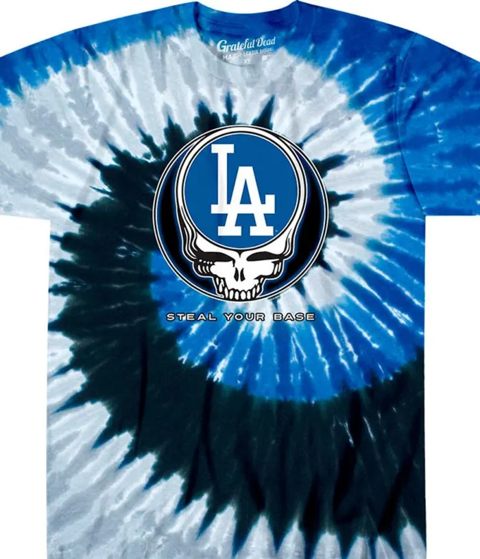 Liquid Blue TShirt Men Los Angeles Dodgers Steal Your Base TieDye TShirt