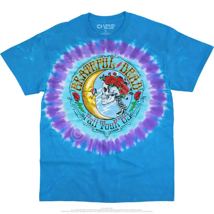 Liquid Blue TShirt Men Lunar Dead TieDye TShirt