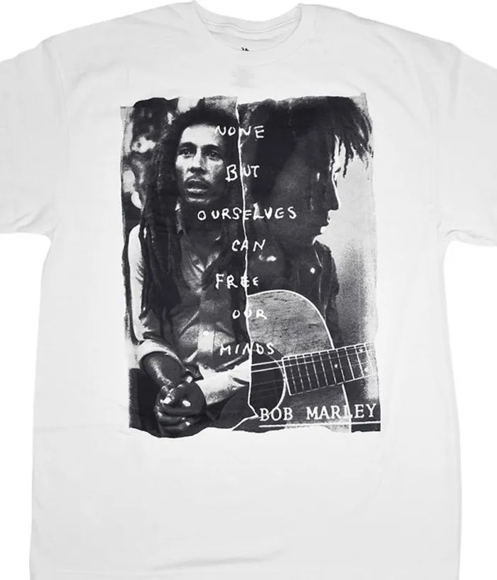 Liquid Blue TShirt Men Marley Free Our Minds White TShirt