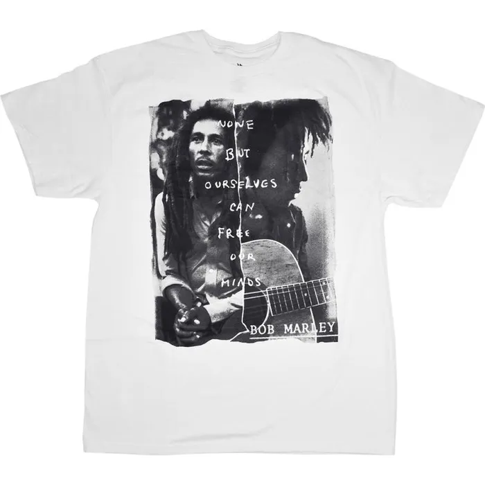 Liquid Blue TShirt Men Marley Free Our Minds White TShirt