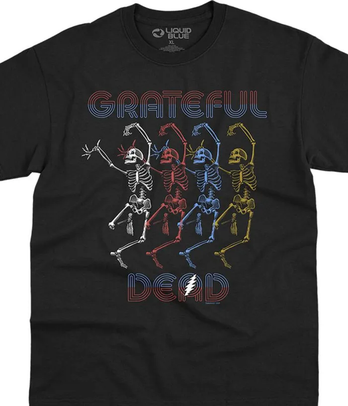 Liquid Blue TShirt Men Marquee Dead Black TShirt