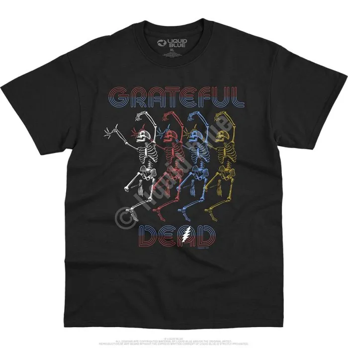 Liquid Blue TShirt Men Marquee Dead Black TShirt