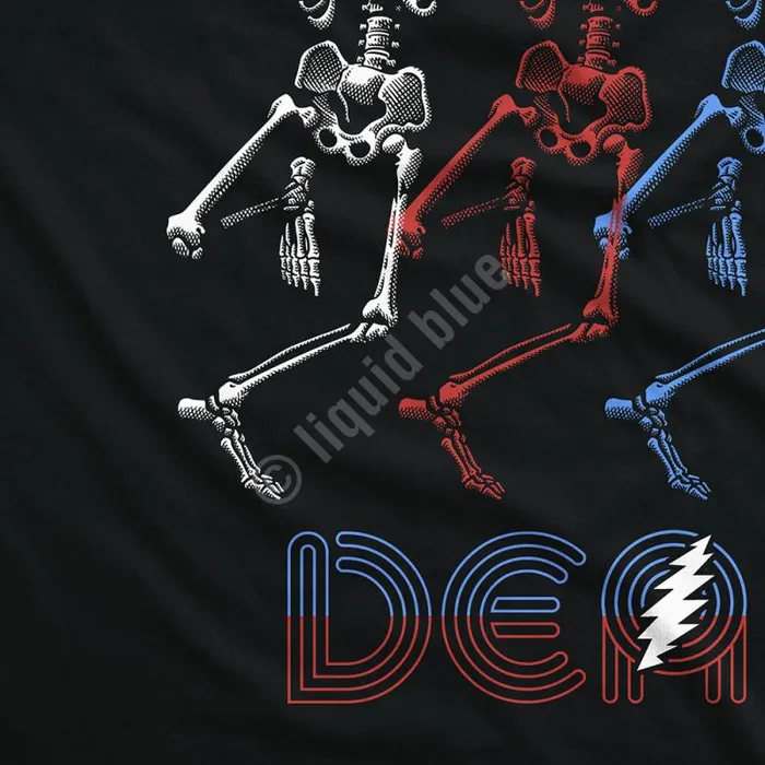 Liquid Blue TShirt Men Marquee Dead Black TShirt